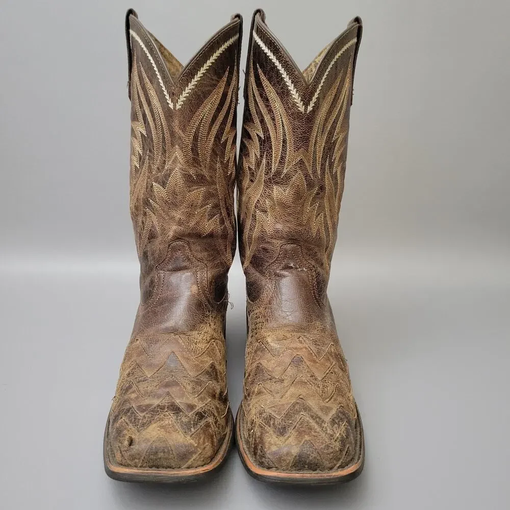 Ariat On Point Womens US 8.5 B Western Boots Brown Leather Mid-Calf